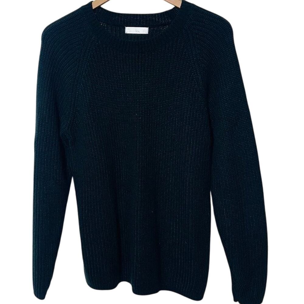 89th + Madison Womens Long Sleeve Fuzzy Sweater Size Large